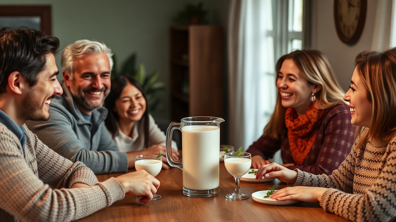 Rüyada Ayran Yapmak: Aile sofrasında ayran paylaşımı.